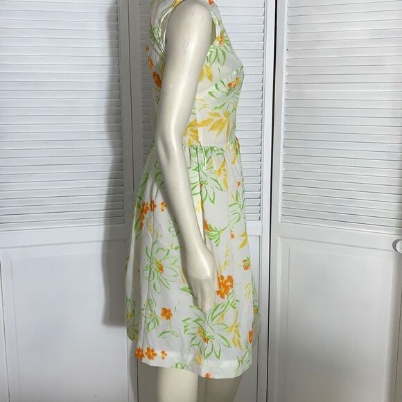 Vintage Carol Brent Yellow Floral Dress Women’s Size 14 - Picture 7 of 16